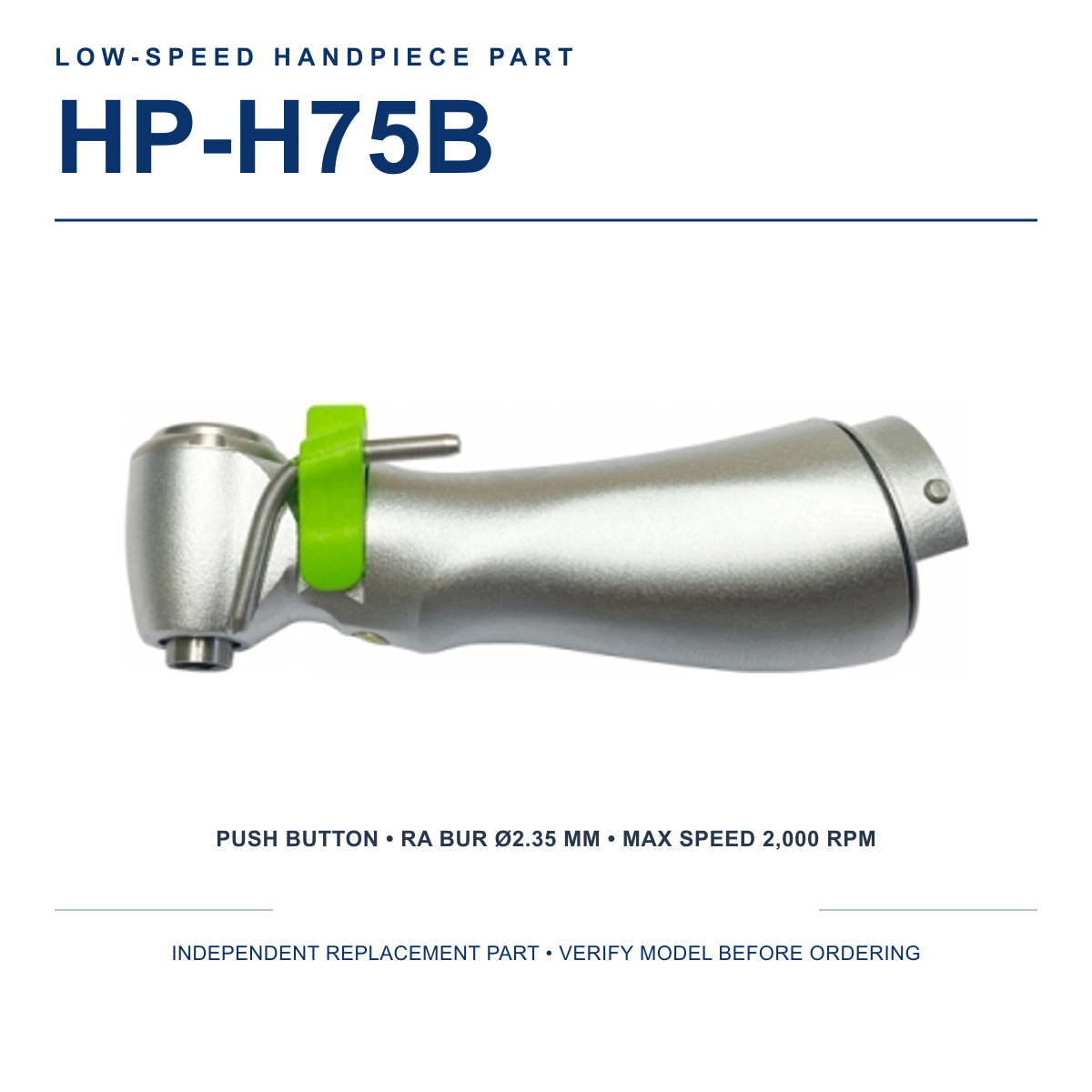 HP-H75B Head Part Compatible with W&H WS-75 LED G Contra Angle