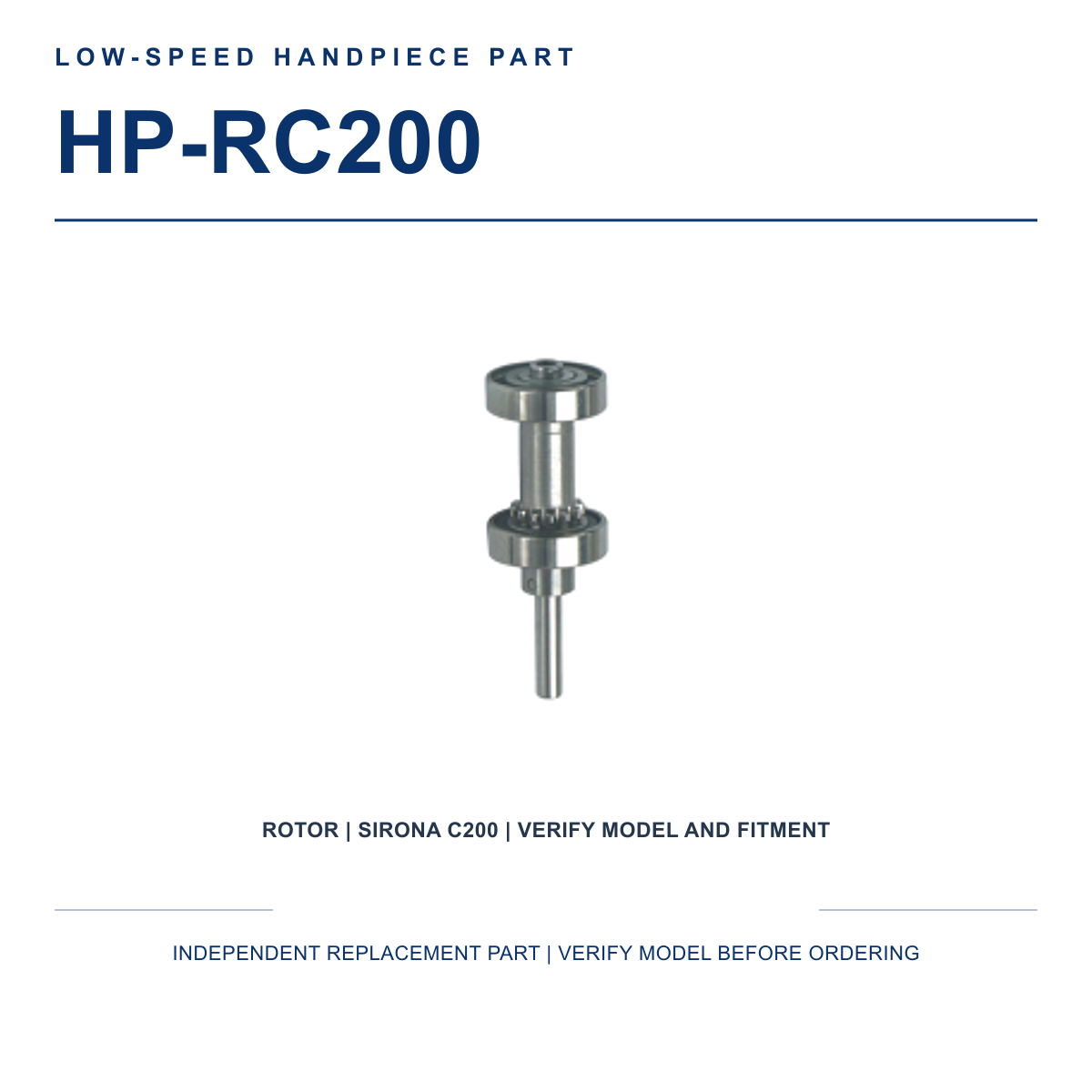 HP-RC200 replacement rotor compatible with Sirona C200 contra angle