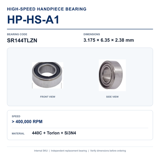 HP-HS-A1 SR144TLZN high-speed dental handpiece bearing, 3.175 × 6.35 × 2.38 mm