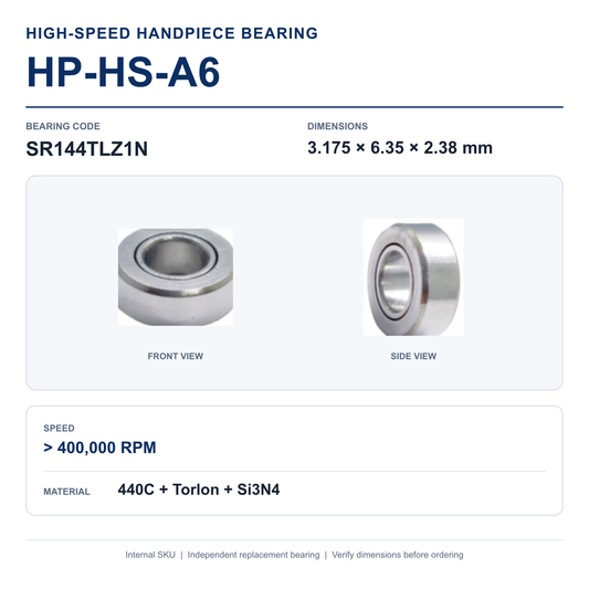 HP-HS-A6 SR144TLZ1N high-speed dental handpiece bearing, 3.175 × 6.35 × 2.38 mm