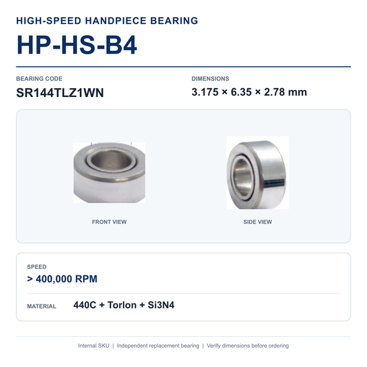 HP-HS-B4 SR144TLZ1WN high-speed dental handpiece bearing, 3.175 × 6.35 × 2.78 mm