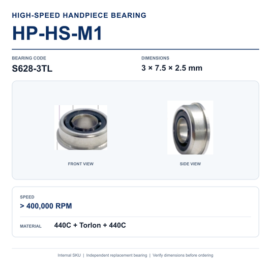 HP-HS-M1 S628-3TL high-speed dental handpiece bearing, 3 × 7.5 × 2.5 mm