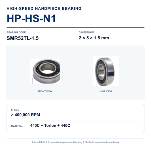 HP-HS-N1 SMR52TL-1.5 high-speed dental handpiece bearing, 2 × 5 × 1.5 mm
